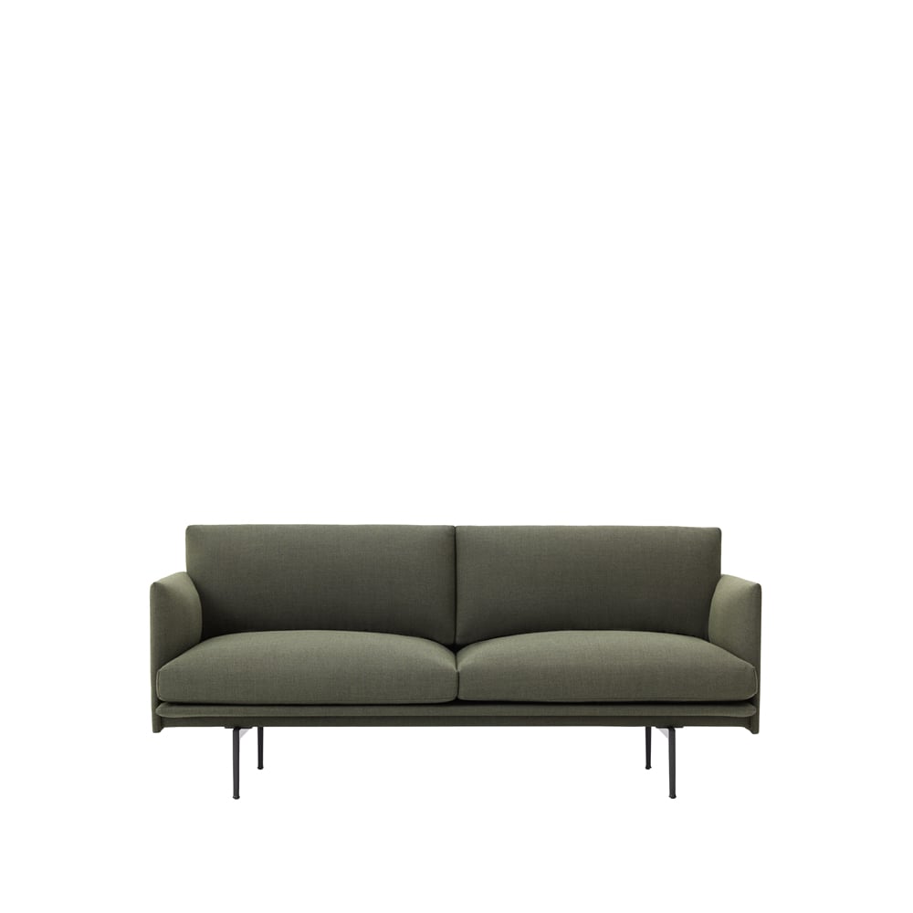 Muuto Outline sohva 2-istuttava Fiord 961-Green