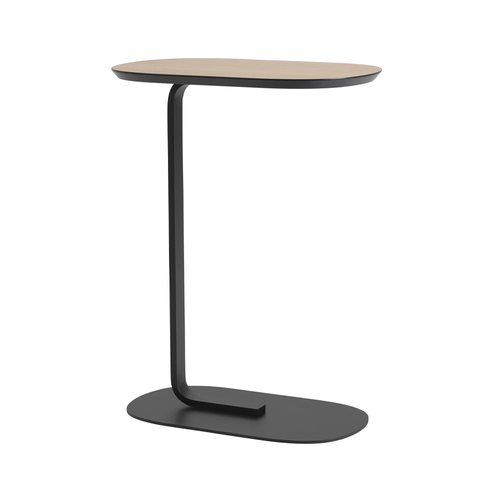 Muuto Relate sivupöytä K: 73,5 cm Oak veneer-Black