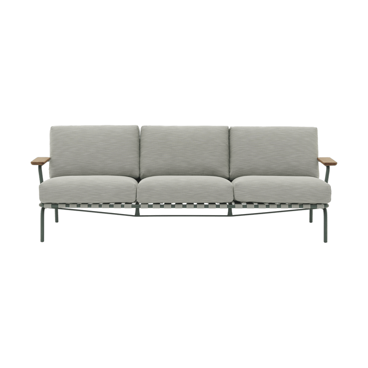 Settle 3-istuttava sohva - Ribbed Weave 2 Dark green - Muuto