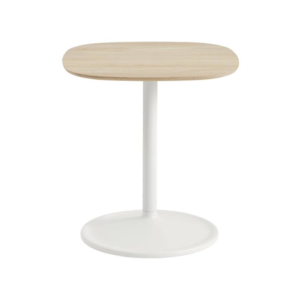 Muuto Soft 45 x 45 cm sivupöytä Solid oak-Off white K: 48 cm