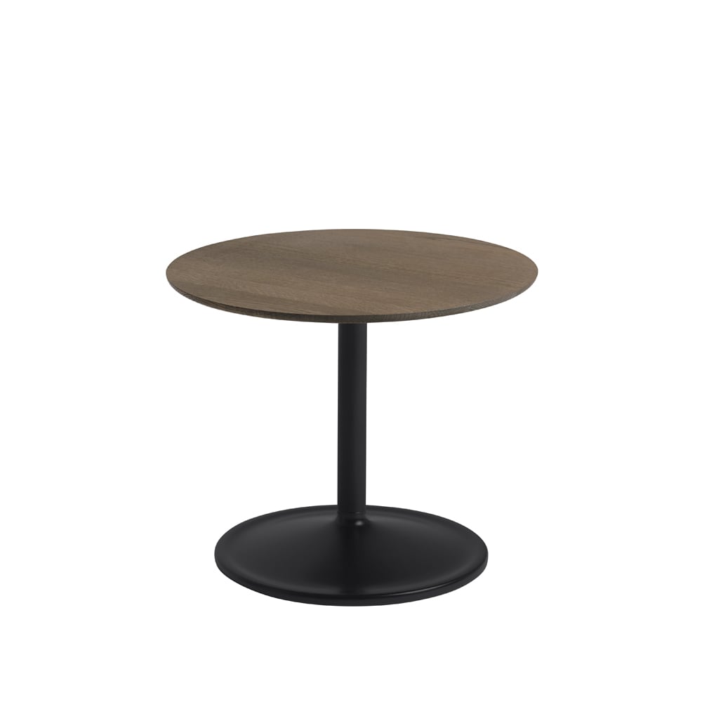 Muuto Soft sivupöytä Ø 48 cm Smoked oak-Black K: 40 cm