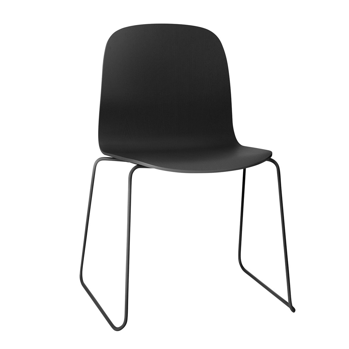 Muuto Visu tuoli kelkkajaloilla Black-Black