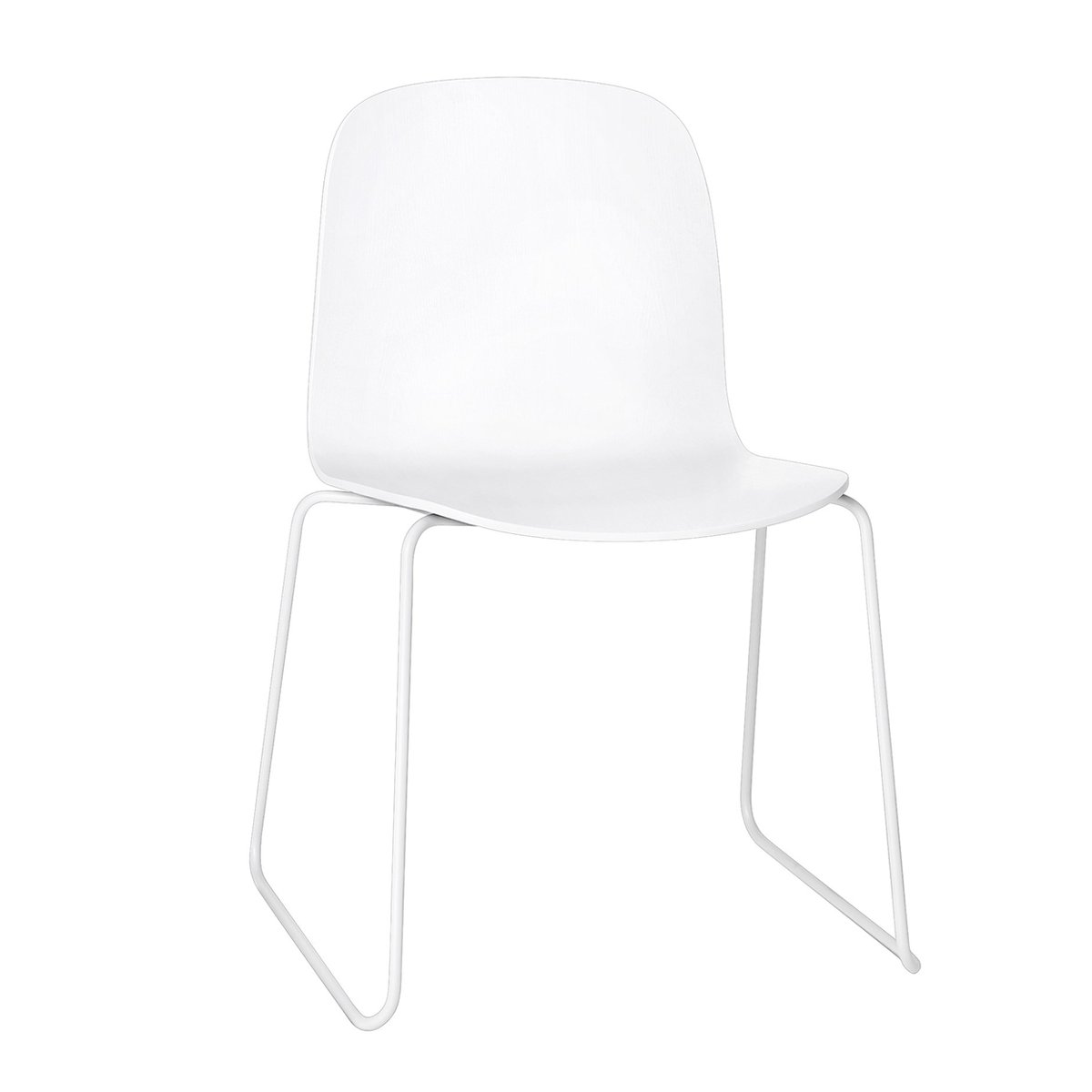 Muuto Visu tuoli kelkkajaloilla White-White