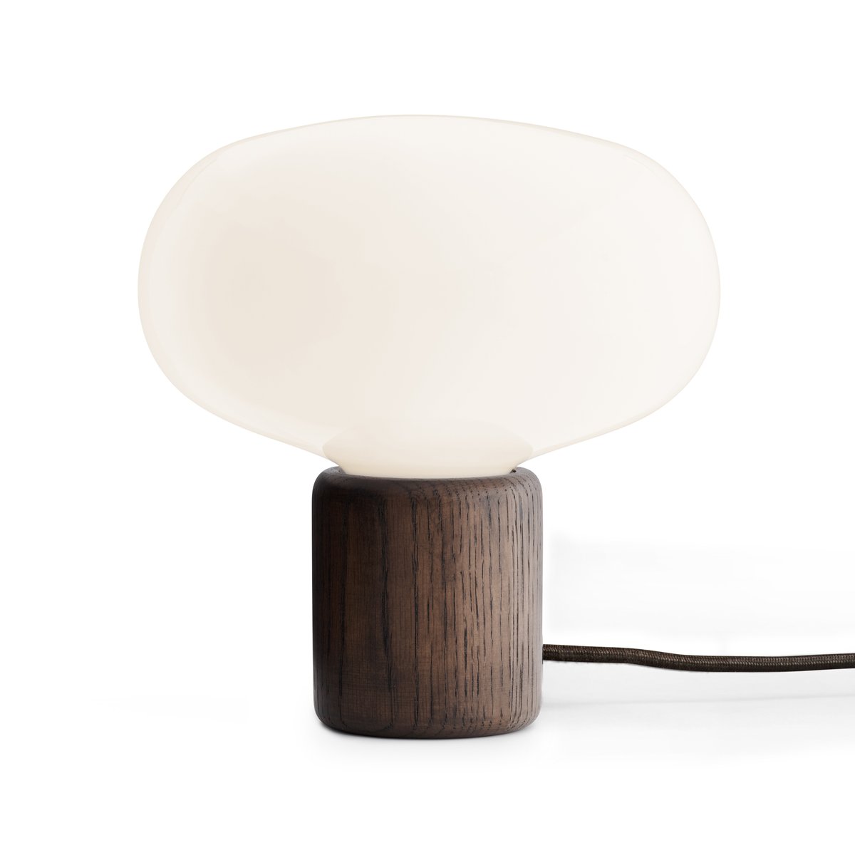 New Works Karl-Johan pöytävalaisin Smoked oak-white opal glass