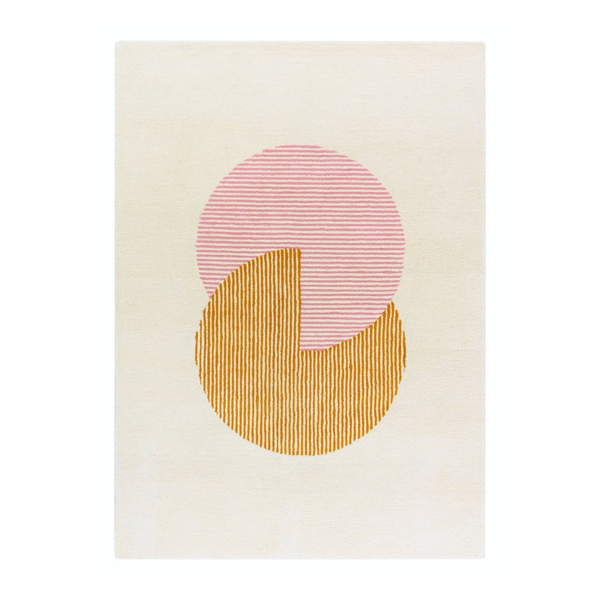 NJRD Circles-villamatto vaaleanpunainen 170×240 cm