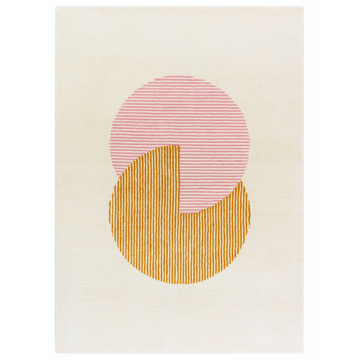 NJRD Circles-villamatto vaaleanpunainen 200×300 cm