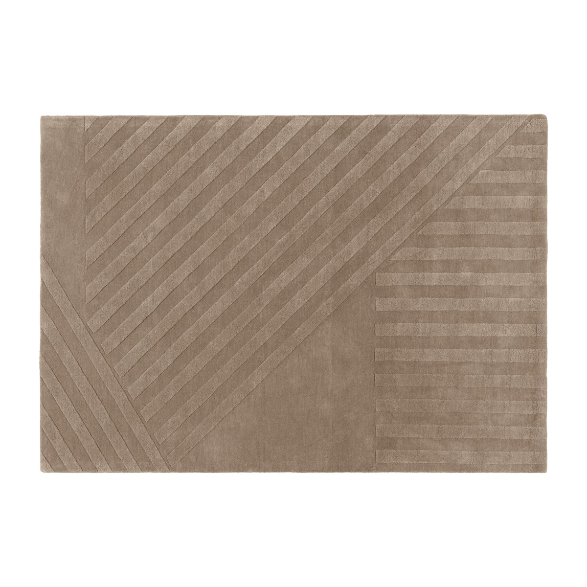 NJRD Levels villamatto stripes harmaa 170×240 cm