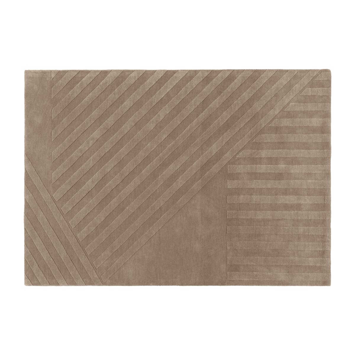 NJRD Levels villamatto stripes harmaa 200×300 cm
