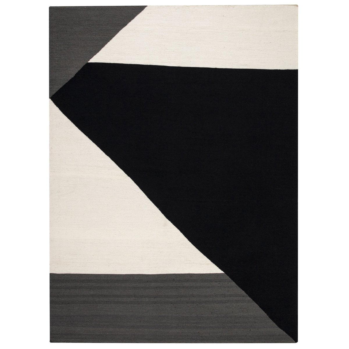 NJRD Stripes blocks -kelim-matto musta 200×300 cm