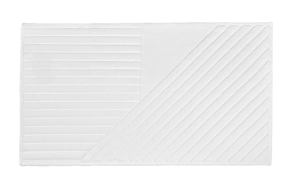 NJRD Stripes kylpyhuoneenmatto 50×90 cm Valkoinen