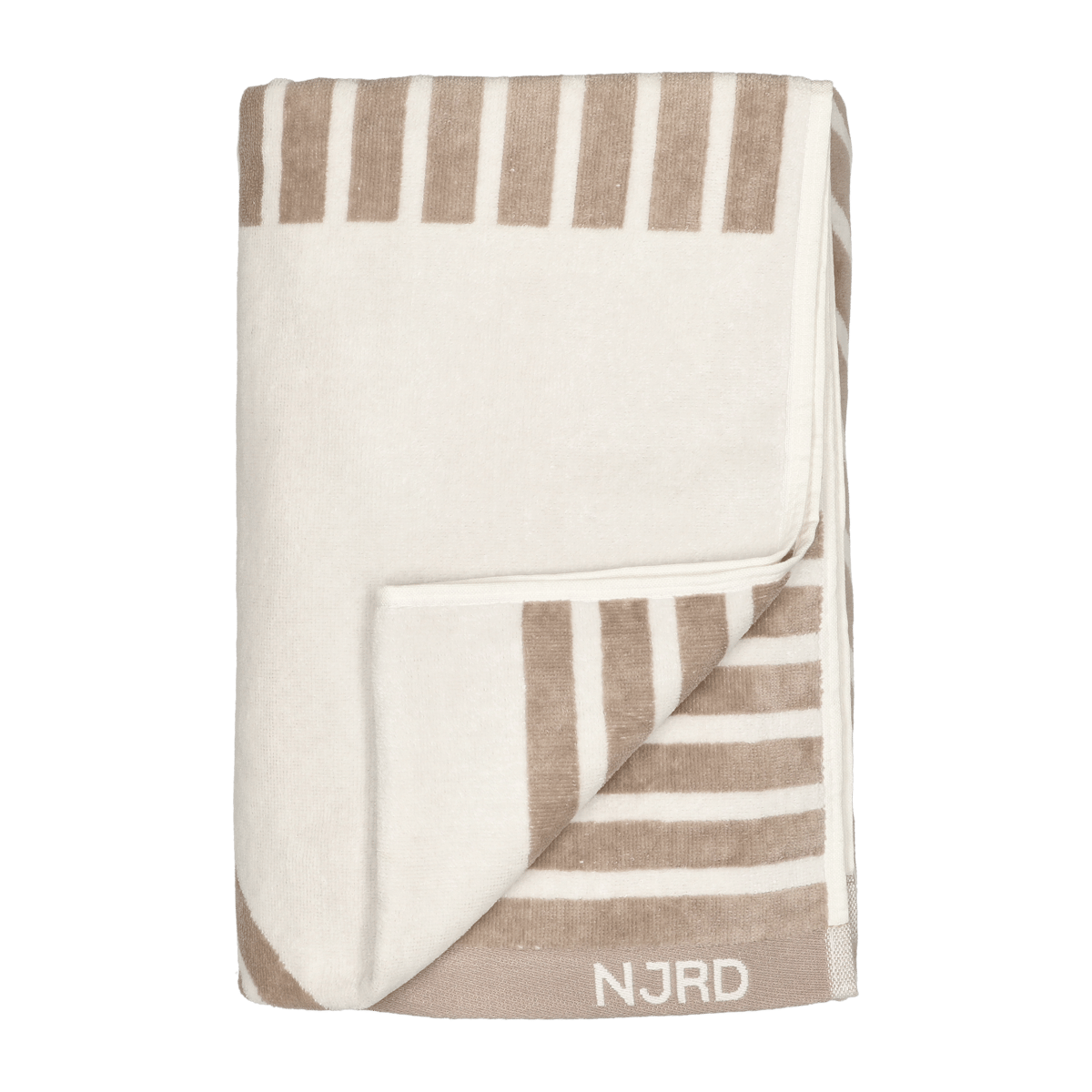 NJRD Stripes kylpypyyhe 100 x 150 cm Beige