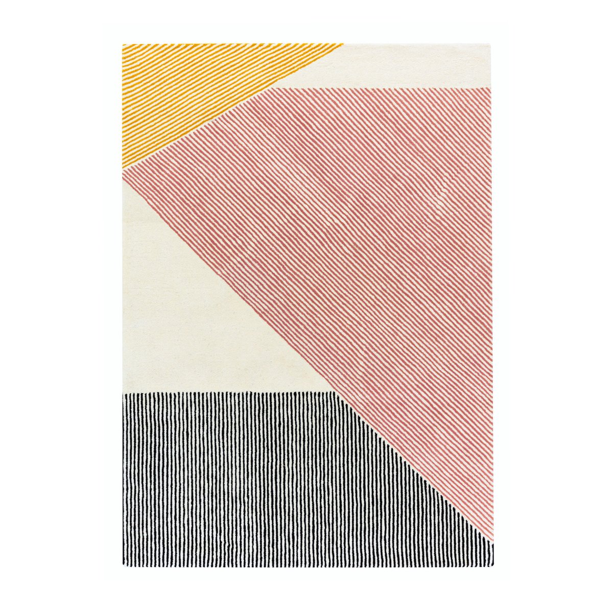 NJRD Stripes-villamatto vaaleanpunainen 170×240 cm