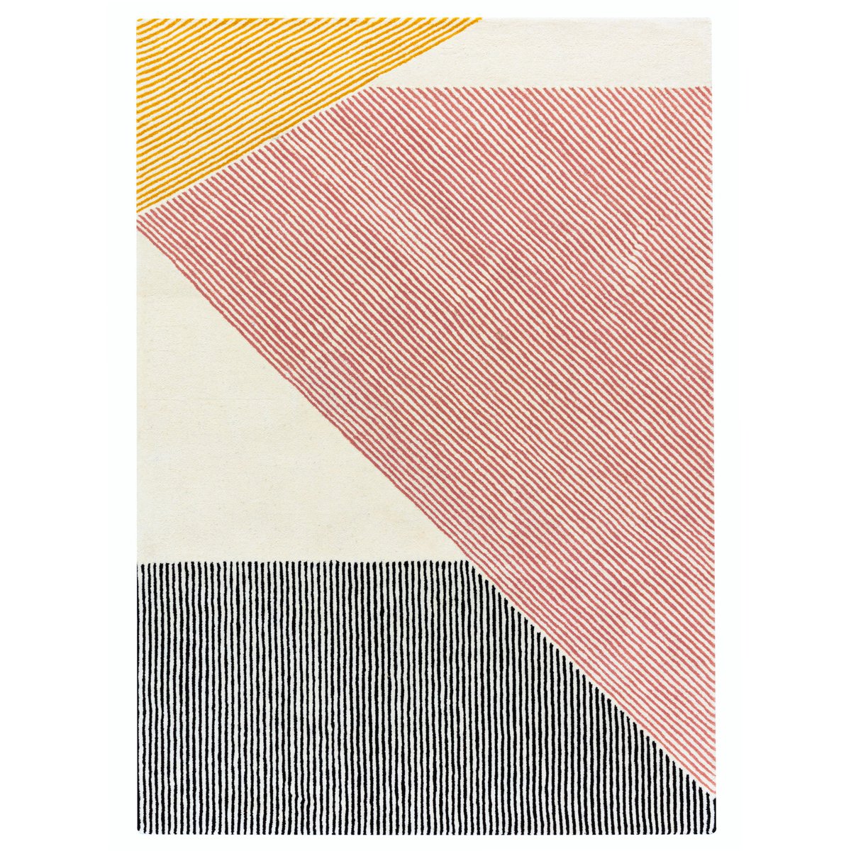 NJRD Stripes-villamatto vaaleanpunainen 200×300 cm