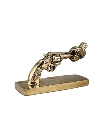 Knotted Gun mini 7 cm - Pronssi - Non Violence