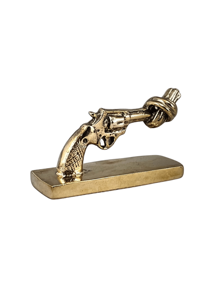 Knotted Gun mini 7 cm - Pronssi - Non Violence