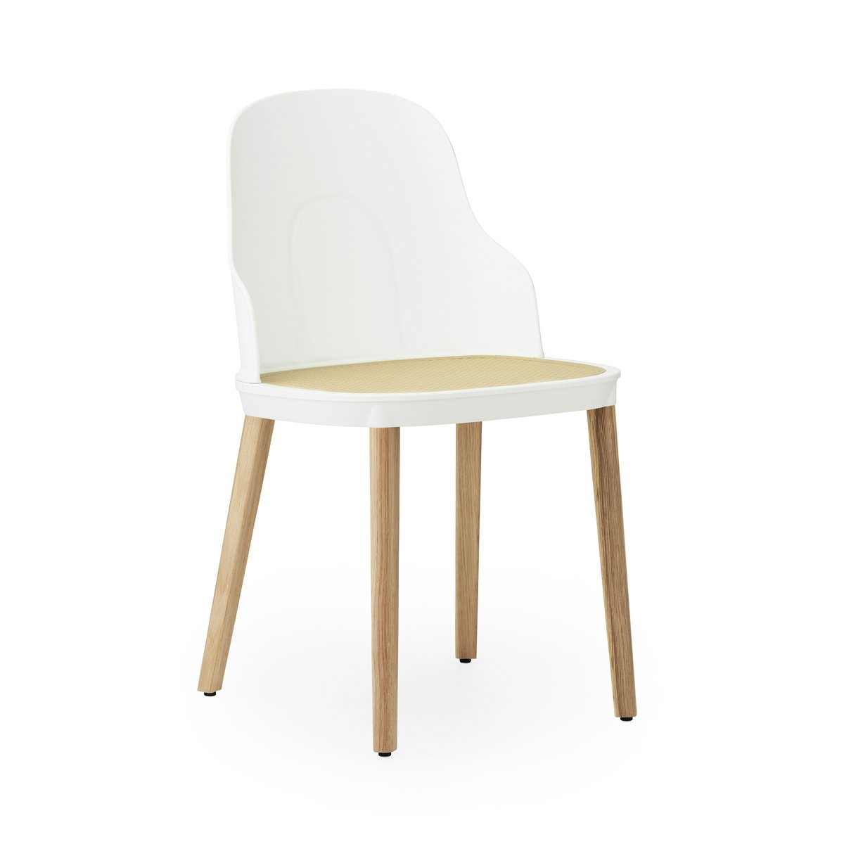 Normann Copenhagen Allez molded wicker tuoli Valkoinen-tammi