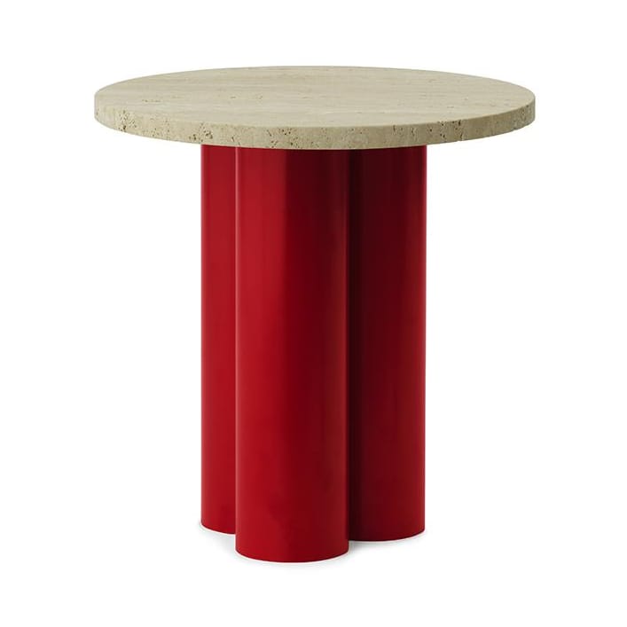 Dit sivupöytä Ø40 cm - Travertine Light-bright red - Normann Copenhagen