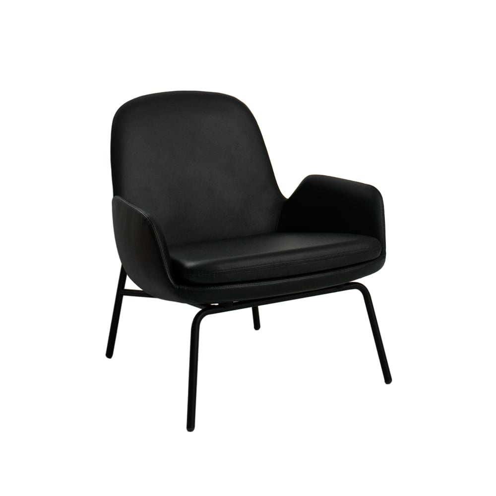 Normann Copenhagen Era Low -loungetuoli Nahka tango musta