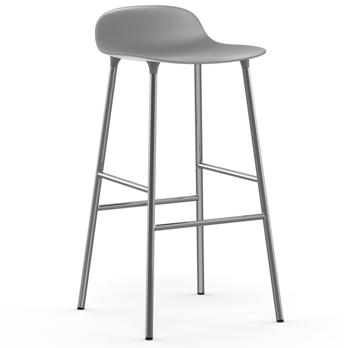 Normann Copenhagen Form baarituoli kromatut jalat 75 cm Harmaa