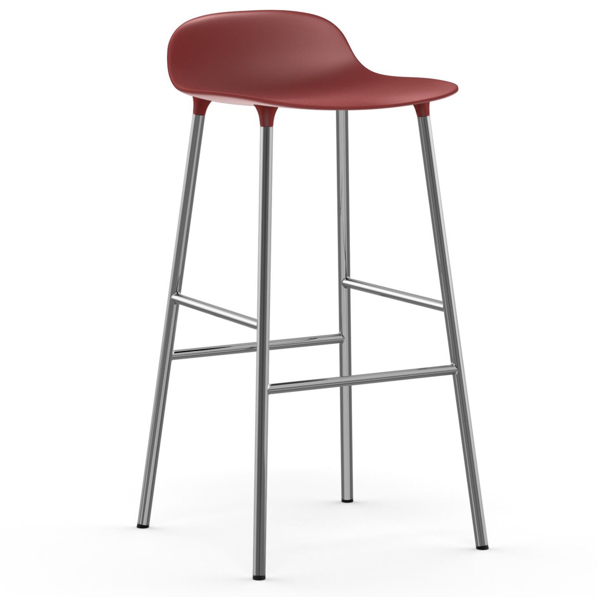 Normann Copenhagen Form baarituoli kromatut jalat 75 cm Punainen