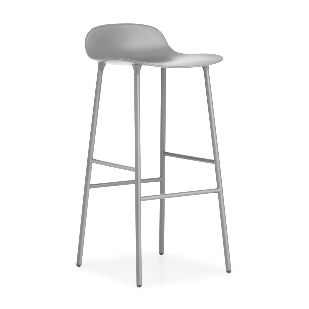 Normann Copenhagen Form baarituoli metallijalat 75 cm harmaa