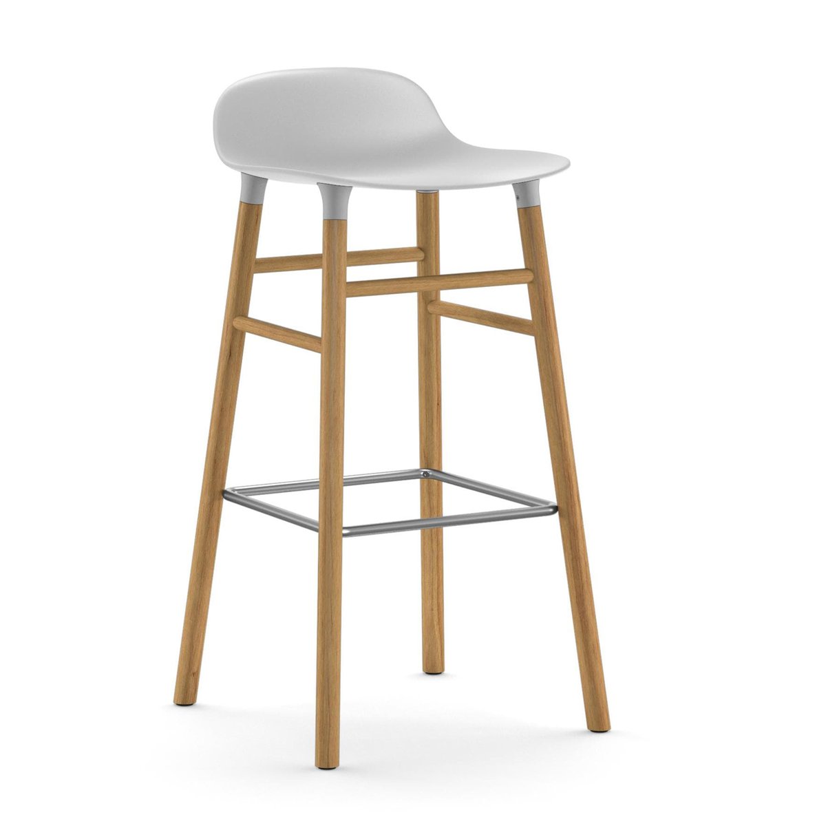 Normann Copenhagen Form Chair baarijakkara Jalat tammea valkoinen