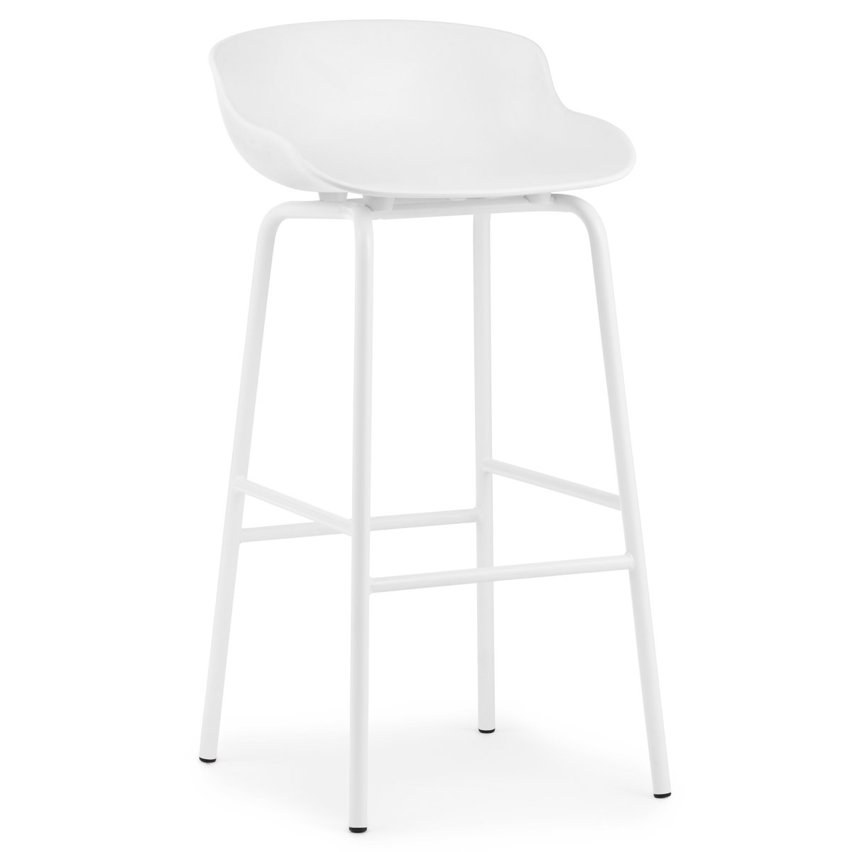 Normann Copenhagen Hyg baarituoli metallijalat 75 cm Valkoinen