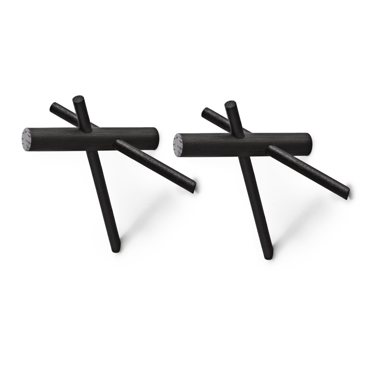 Normann Copenhagen Normann Sticks koukku musta 2:n pakkaus