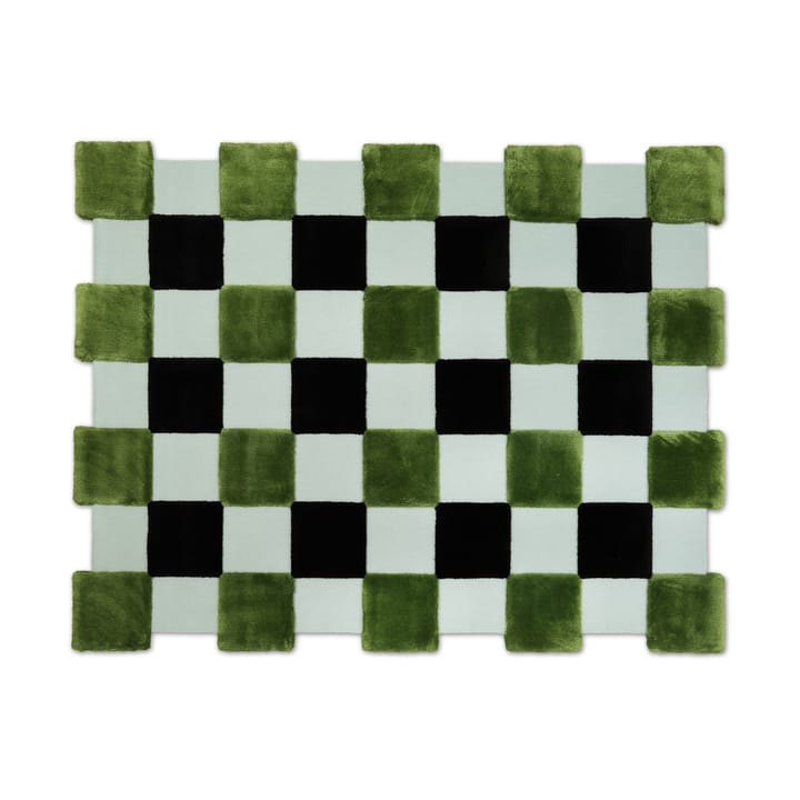 ODC Segment Rug Collection Square matto - Green-black-mint, 142x198 cm - Ogeborg