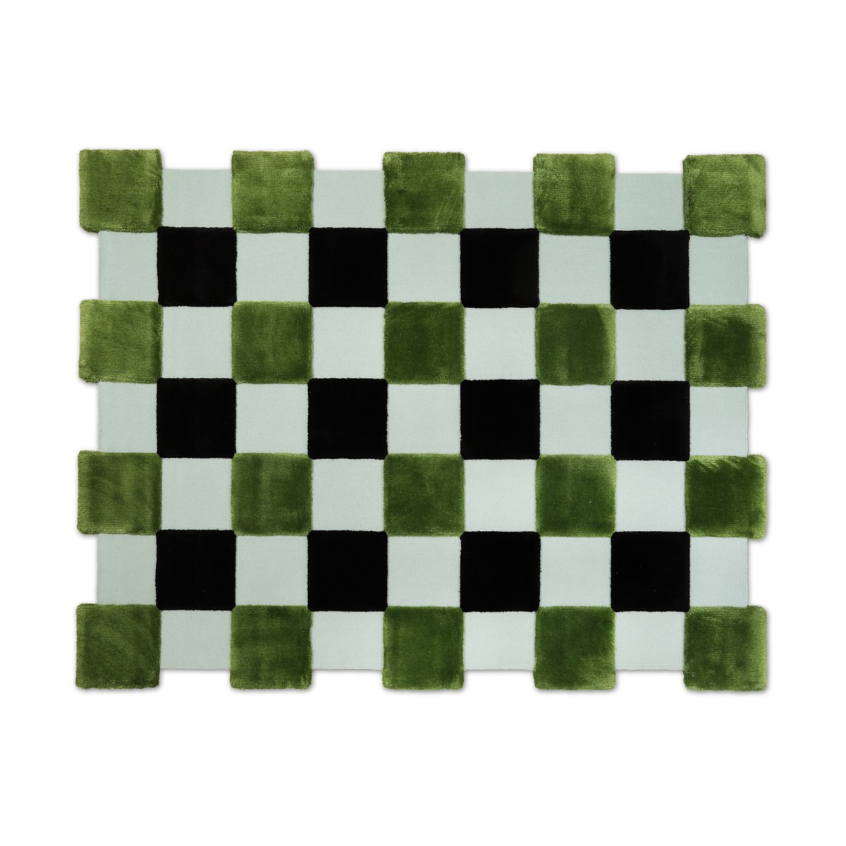 Ogeborg ODC Segment Rug Collection Square matto Green-black-mint 142×198 cm