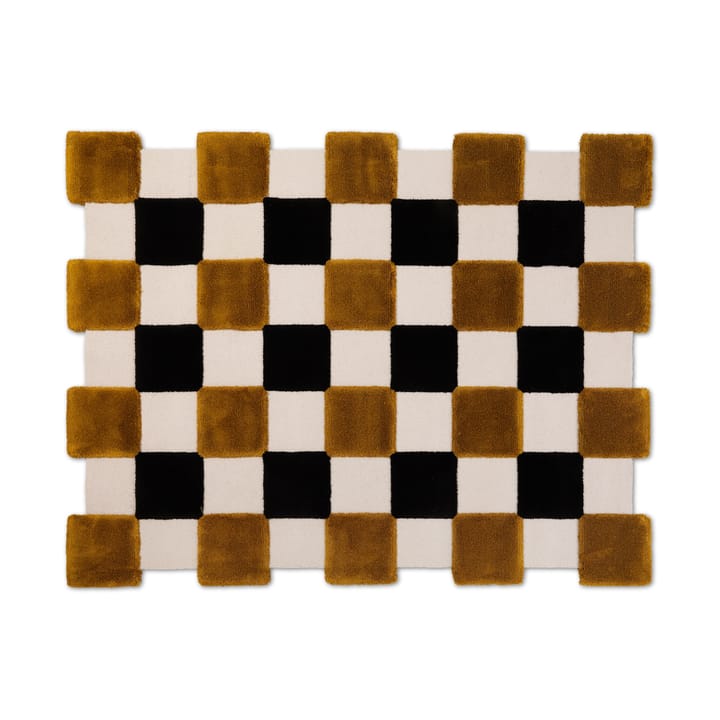 ODC Segment Rug Collection Square matto - Ochre-beige-black, 142x198 cm - Ogeborg