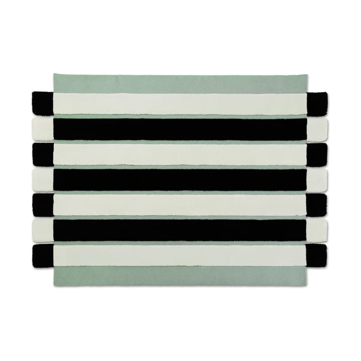 ODC Segment Rug Collection Stripe Chess matto - Mint-white-black, 154x200 cm - Ogeborg