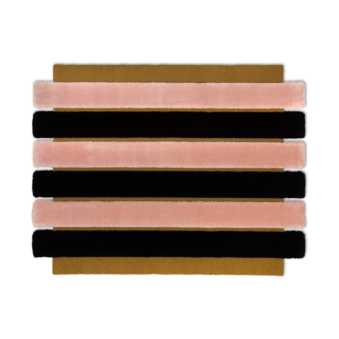 Ogeborg ODC Segment Rug Collection Stripe matto Golden-blush-black 154×200 cm