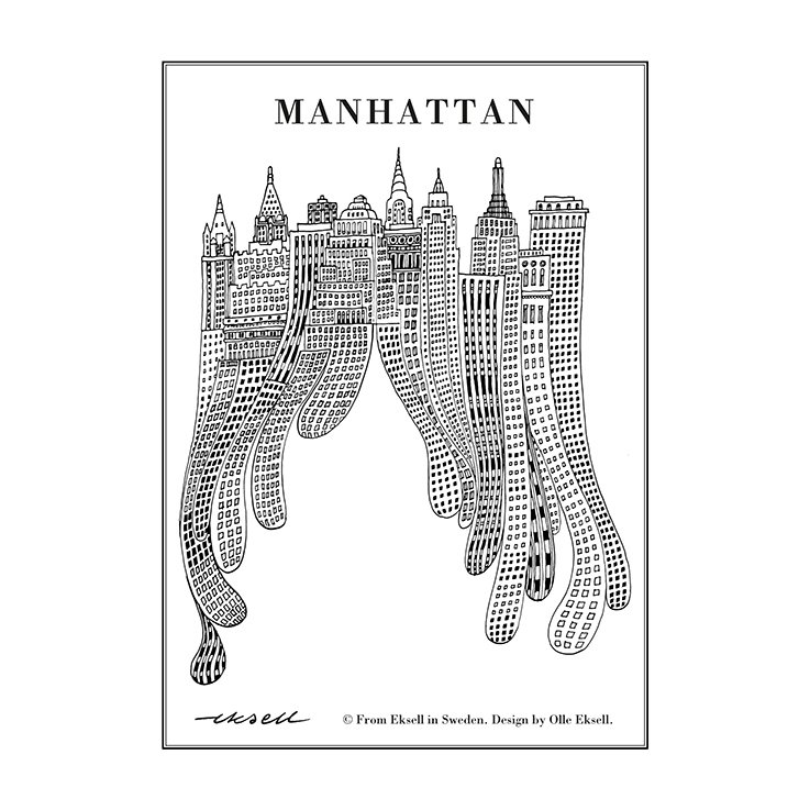 Olle Eksell Manhattan juliste 50×70 cm