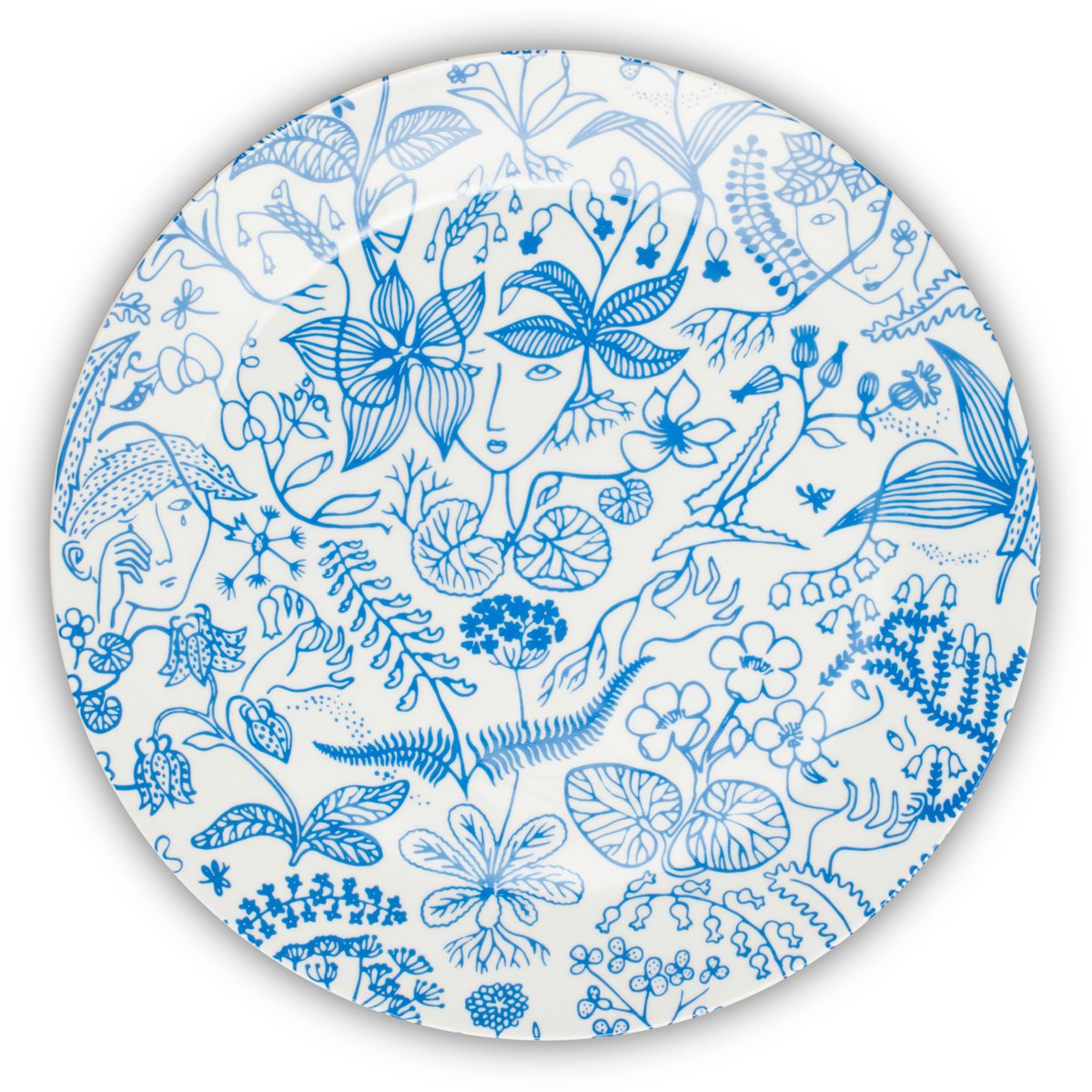 Opto Design Grazia lautanen 27 cm Sininen-valkoinen