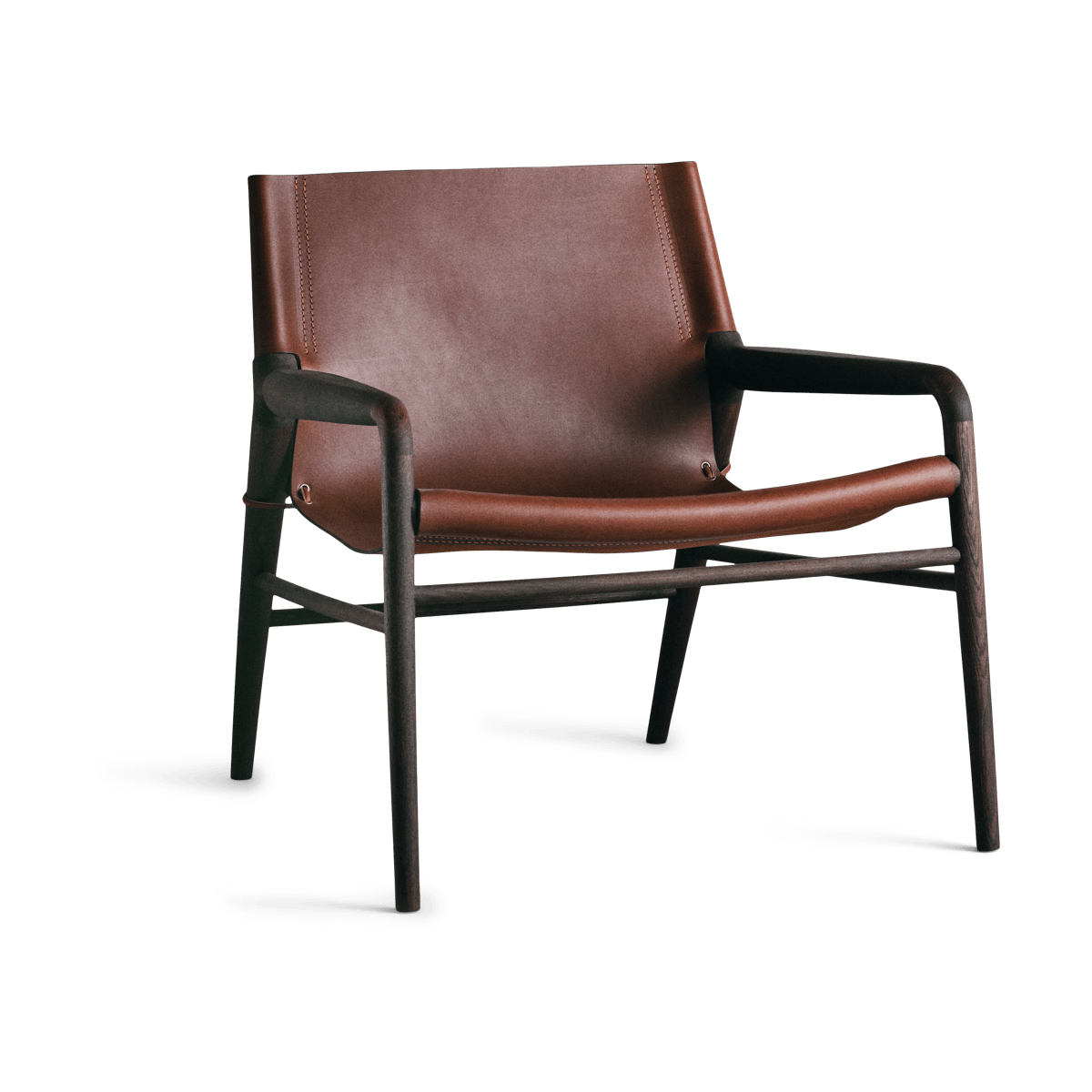 OX Denmarq Rama Chair nojatuoli smoked oak jalusta Cognac