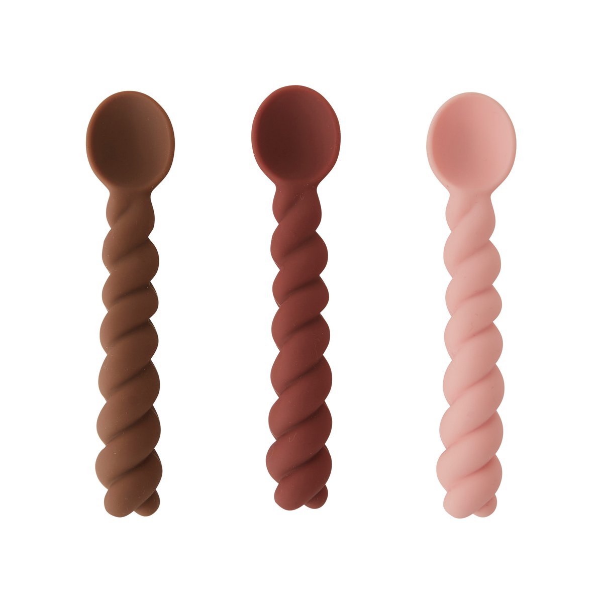 OYOY Mellow lusikka 3-pack Nutmeg-rose-choko