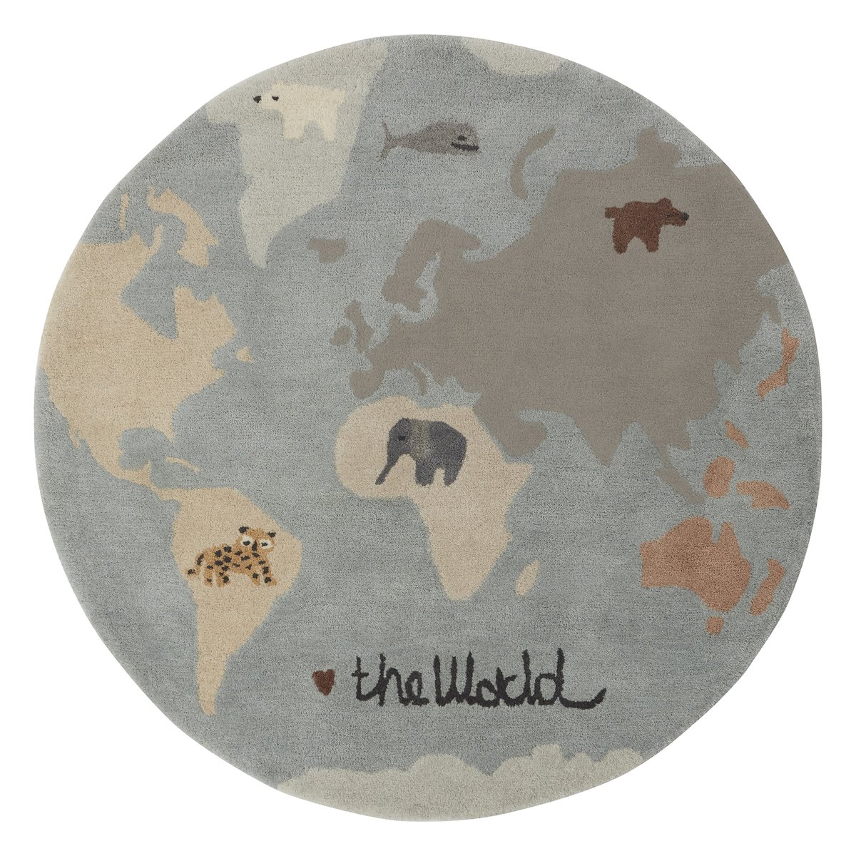 OYOY The world -lasten matto Ø 120 cm Multi