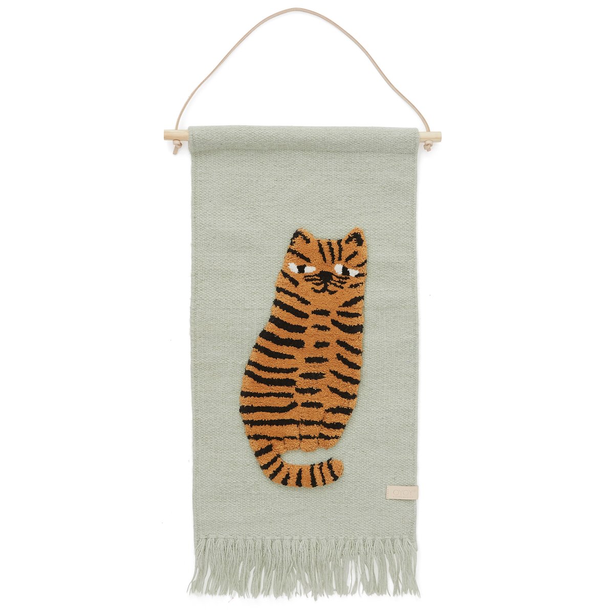 OYOY Tiger seinäkoriste 32×70 cm Vihreä