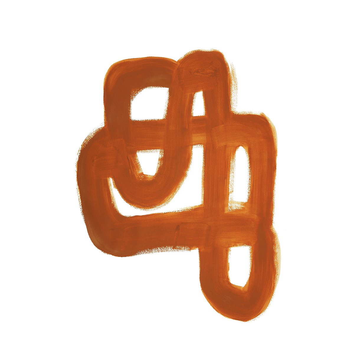 Paper Collective Orange Brush juliste 50×70 cm