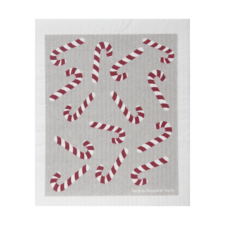 Candy Cane tiskirätti 17x20 cm - Valkoinen-harmaa-punainen - Pluto Design