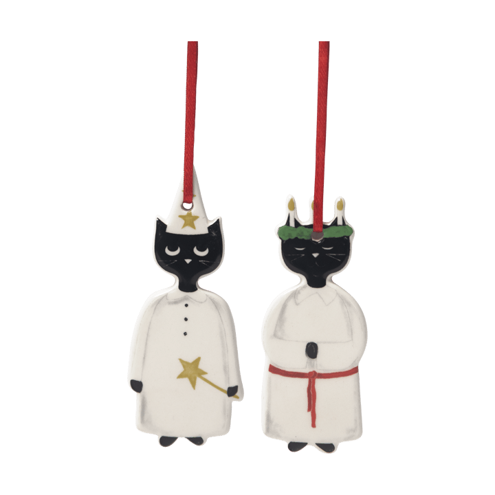 Christmas Cats joulukoriste 2 osaa - Mustavalkoinen - Pluto Design