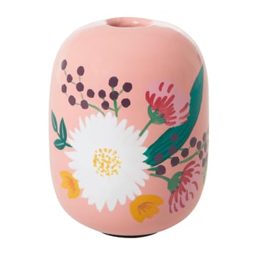 Rice kynttil�änjalka Ø 8,5 cm - Apricot-handpainted flowers - RICE