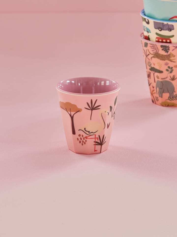 Rice lasten kuppi melamiini - Pink Jungle Animal - RICE