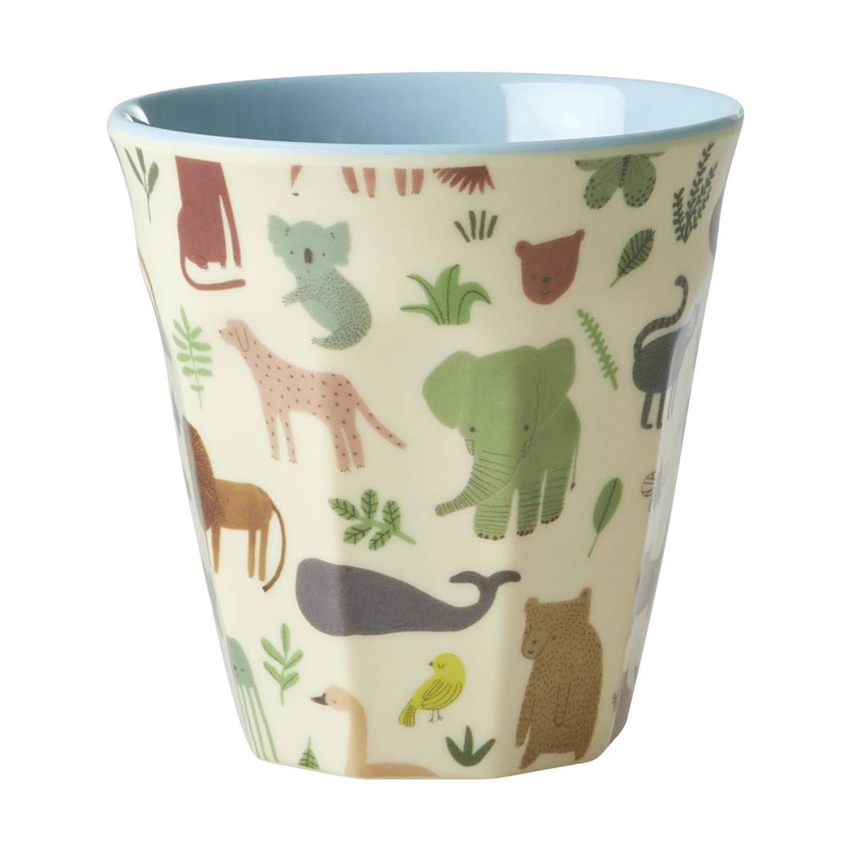 RICE Rice lasten kuppi melamiini Sweet Jungle Print-Soft blue