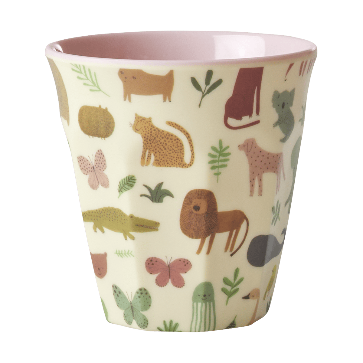 RICE Rice lasten kuppi melamiini Sweet Jungle Print-Soft Pink