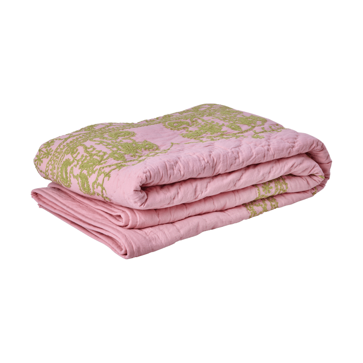 Rice tikattu peitto 140x200 cm - Soft pink - RICE