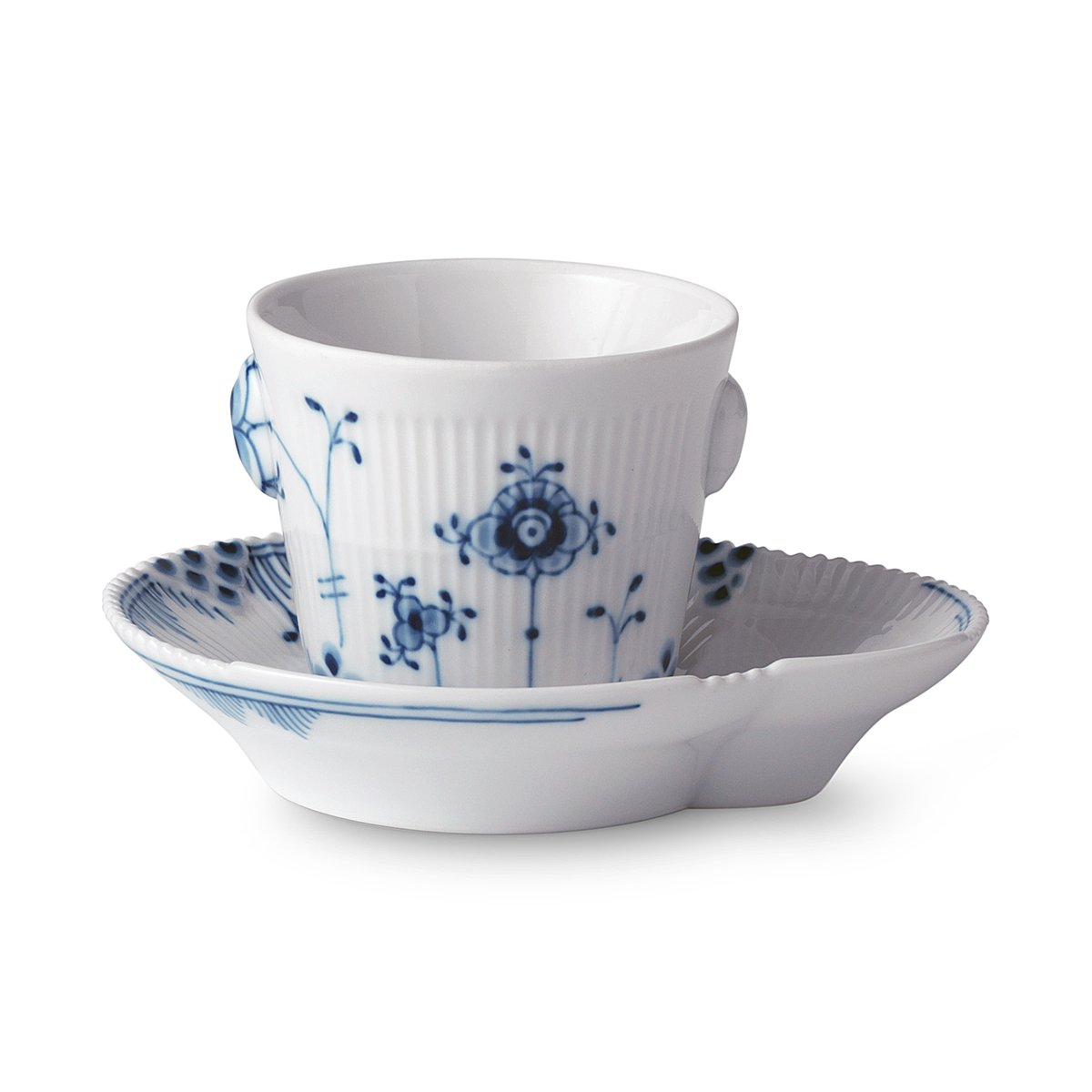 Royal Copenhagen Blue Elements espressokuppi aluslautasella 9 cl