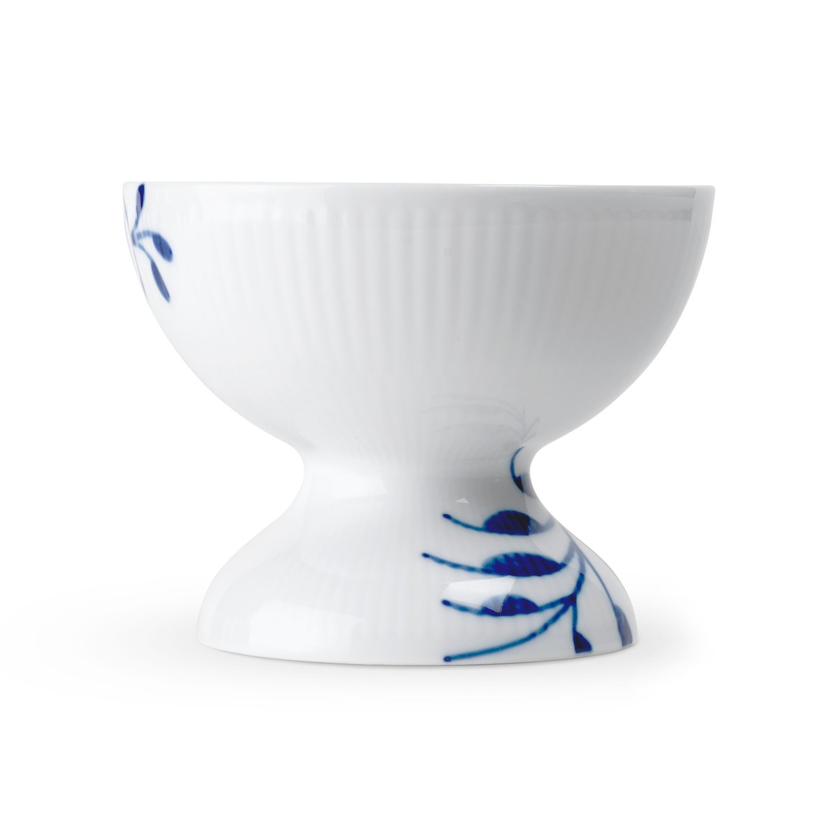 Royal Copenhagen Blue Fluted Mega jalallinen kulho 8 cm Sininen-valkoinen