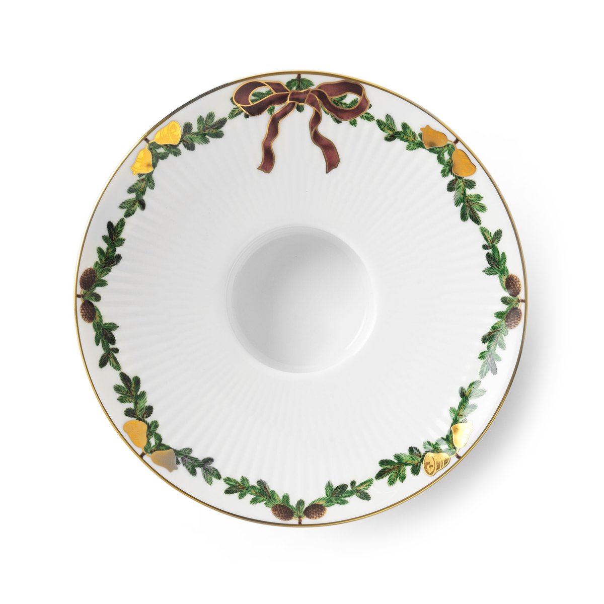 Royal Copenhagen Star Fluted Christmas lämpökynttilänpidike Ø15,5 cm Valkoinen